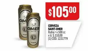 Makro Cerveza Saint-omer Rubia x 500cc oferta