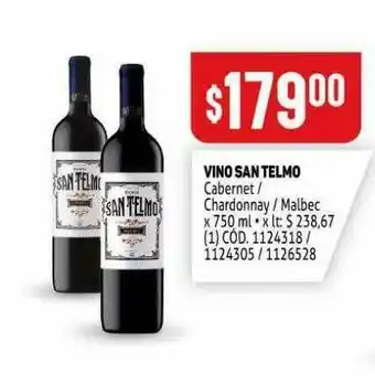 Vino San Telmo Cabernet Chardonnay Malbec x 750ml
