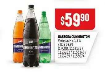 Makro Gaseosa Cunnington x 1,5lt oferta