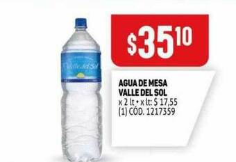 Makro Agua De Mesa Valle Del Sol oferta
