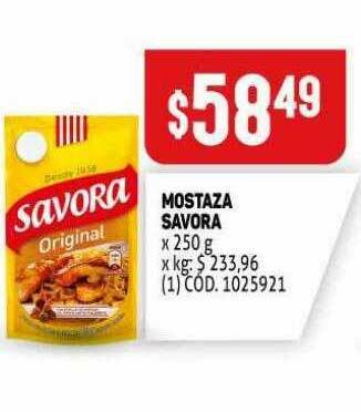 Makro Mostaza Savora x 250g oferta