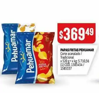 Makro Papas Fritas Pehuamar Corte Acanalado Tradicional x 520g oferta