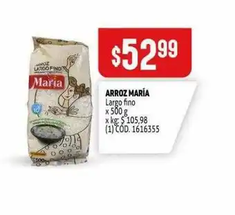 Makro Arroz Maria Largo Fino x 500g oferta