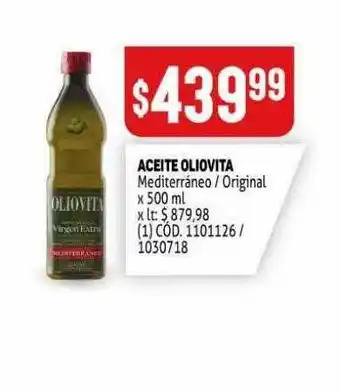 Makro Aceite Oliovita Mediterráneo Original x 500ml oferta