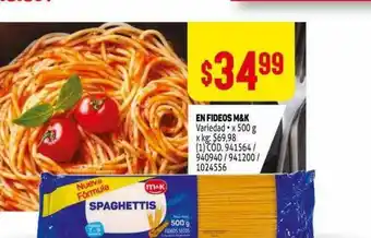 Makro En Fideos M&k x 500g oferta