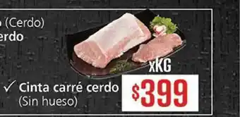 Supermercados Aiello Cinta carré cerdo (Sin hueso) xkg oferta