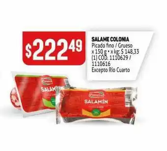 Makro Salame Colonia x 150g oferta