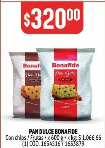 Makro Pan Dulce Bonafide x 600g oferta
