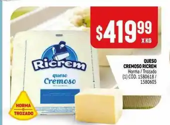 Makro Queso Cremoso Ricrem x oferta