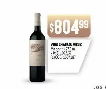 Makro Vino Chateau Vieux Malbec x 750ml oferta