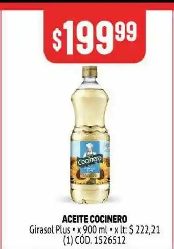 Makro Aceite Cocinero Girasol Plus x 900ml oferta