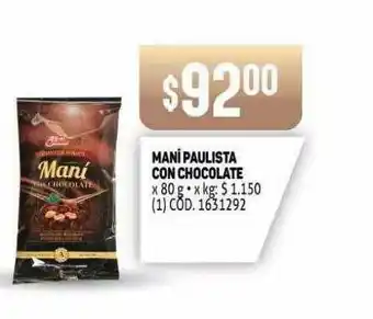 Makro Mani Paulista Con Chocolate x 80g oferta