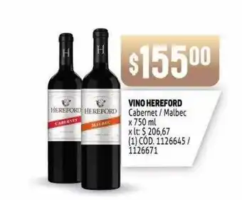 Makro Vino Hereford Cabernet - Malbec x 750ml oferta