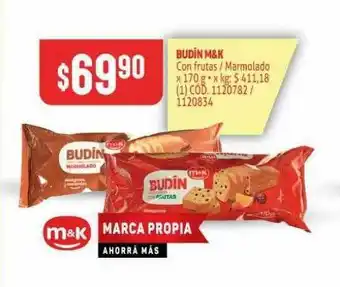 Makro Budin M&k Con Frutas Marmolado x 170g oferta