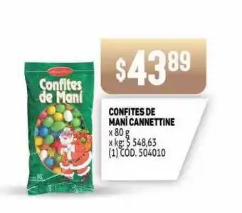 Makro Confites De Mani Cannettine x 80g oferta