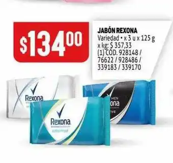 Makro Jabón Rexona x 125g oferta