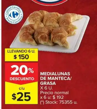 Carrefour Market Medialunas De Manteca Grasa x 6u oferta
