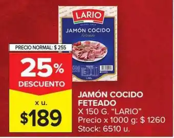 Carrefour Market Jamón Cocido Feteado x 150g oferta