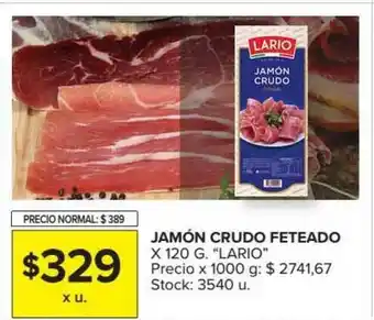 Carrefour Market Jamón Crudo Feteado x 120g oferta