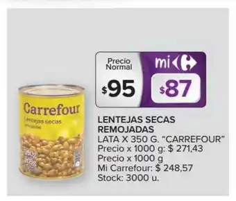 Carrefour Market Lentejas Secas Remojadas Carrefour x 350g oferta