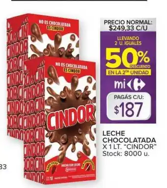 Carrefour Market Leche Chocolatada Cindor x 1lt oferta