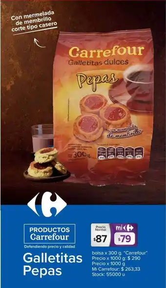 Carrefour Market Galletitas Pepas x 300g oferta
