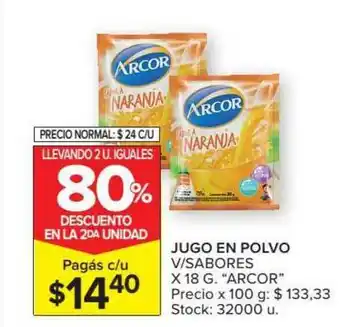 Carrefour Market Jugo En Polvo Arcor x 18g oferta