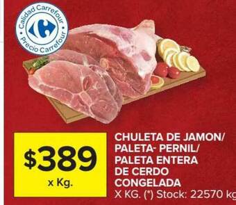 Carrefour Market Chuleta De Jamon Paleta-pernil Paleta Entera De Cerdo Congelada oferta
