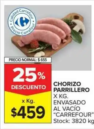 Carrefour Market Chorizo Parrillero Carrefour x kg oferta