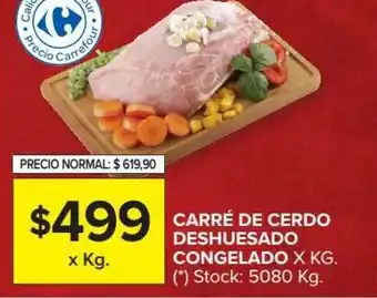 Carrefour Market Carré De Cerdo Deshuesado Congelado xkg oferta