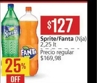 Supermercados Aiello Sprite/Fanta(Nja) 2,25lt oferta