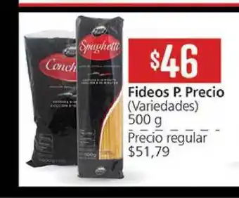 Fideos P. Precio (Variedades) 500g