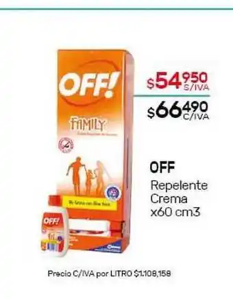 Nini Mayorista Off Repelente Crema x60 cm3 oferta