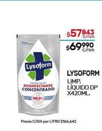 Nini Mayorista Lysoform Limpiador Líquido Dp x420ml oferta