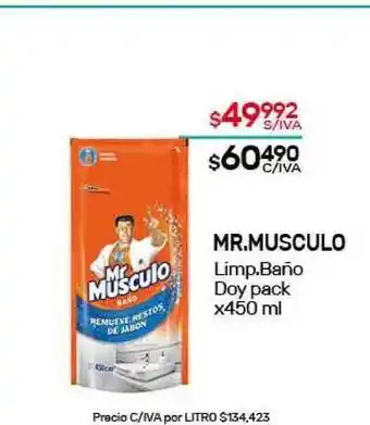 Nini Mayorista Mr. Musculo Limpiador Baño Doy pack x450ml oferta