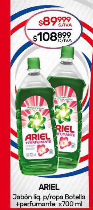 Nini Mayorista Ariel Jabón Líquido p/ropa Botella + Perfumante x700ml oferta