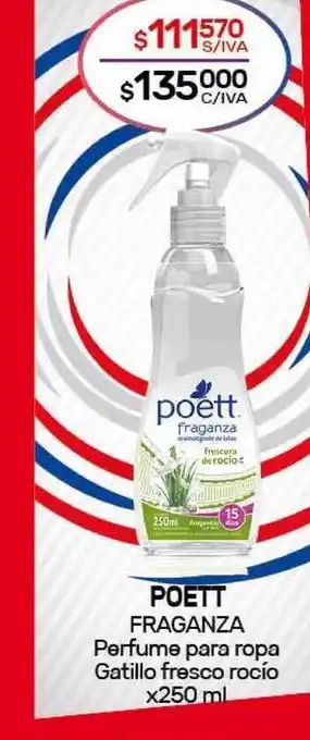 Nini Mayorista Poett Franganza Perfume para ropa Gatillo fresco rocío x250ml oferta