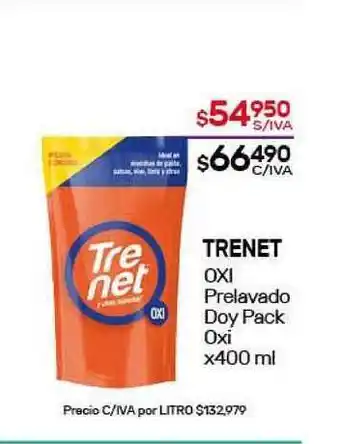 Nini Mayorista Trenet Oxi Prelavado Doy Pack Oxi x400ml oferta