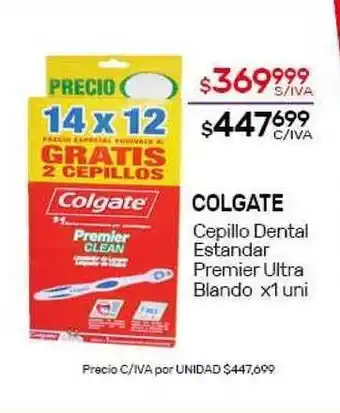 Nini Mayorista Colgate Cepillo Dental Estandar Premier Ultra Blando x1 uni oferta