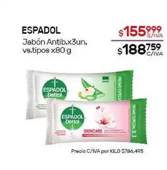 Nini Mayorista Espadol Jabón Antib. x3un. vs.tipos x80g oferta