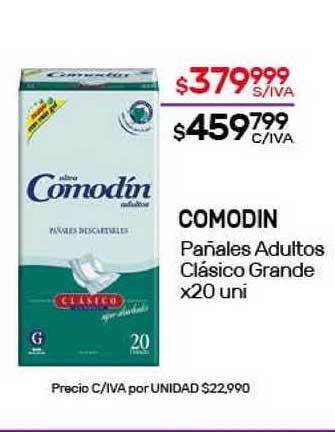 Nini Mayorista Comodin Pañales Adultos Clásico Grande x20 uni oferta