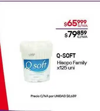 Nini Mayorista Q-soft Hisopo Family x125 uni oferta