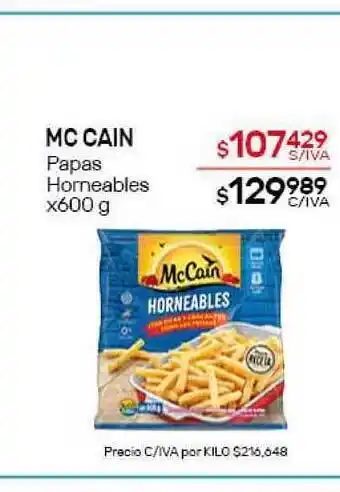 Nini Mayorista Mc Cain Papas Horneables x600g oferta
