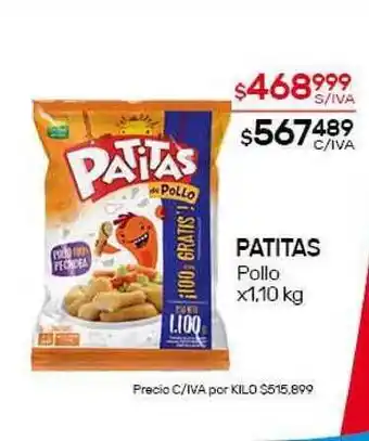 Nini Mayorista Patitas Pollo x1,10kg oferta