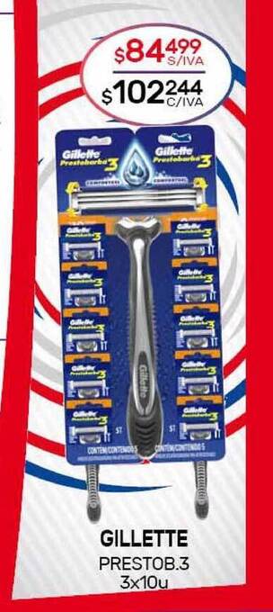 Nini Mayorista Gillette Prestobarba 3x10u oferta