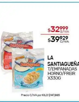 Nini Mayorista La Santiagueña T/Empanadas Horno/Freir x330g oferta