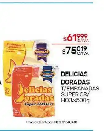 Nini Mayorista Delicias Doradas T/Empanadas Super Cr/hoj. x500g oferta