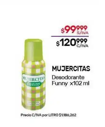 Nini Mayorista Mujercitas Desodorante Funny x102ml oferta