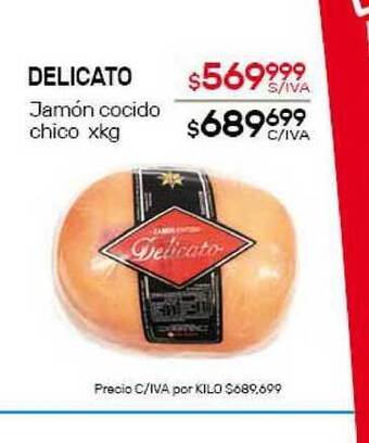 Nini Mayorista Delicato Jamón Cocido chico xkg oferta