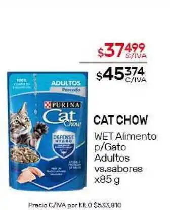 Nini Mayorista Purina Cat Chow Wet Alimento p/Gato Adultos vs. sabores x85g oferta
